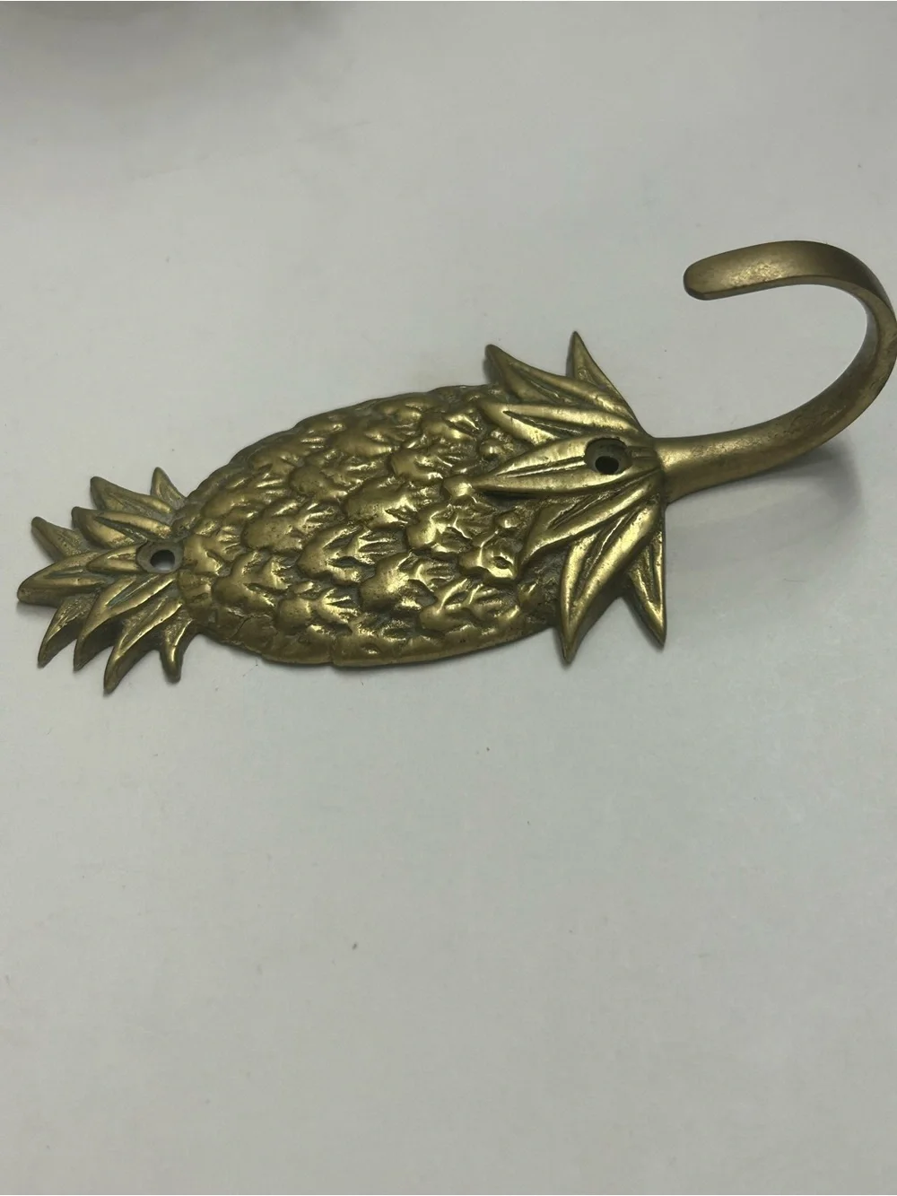 Andrea By Sadek Brass Pineapple Hook Wall Accent Vintage